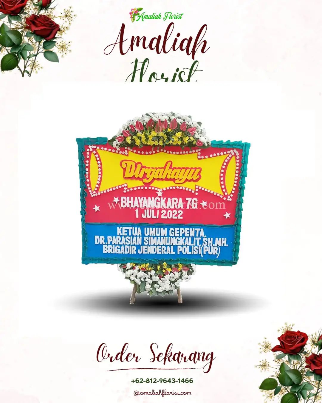 Papan Bunga HUT Ulang Tahun Geragai